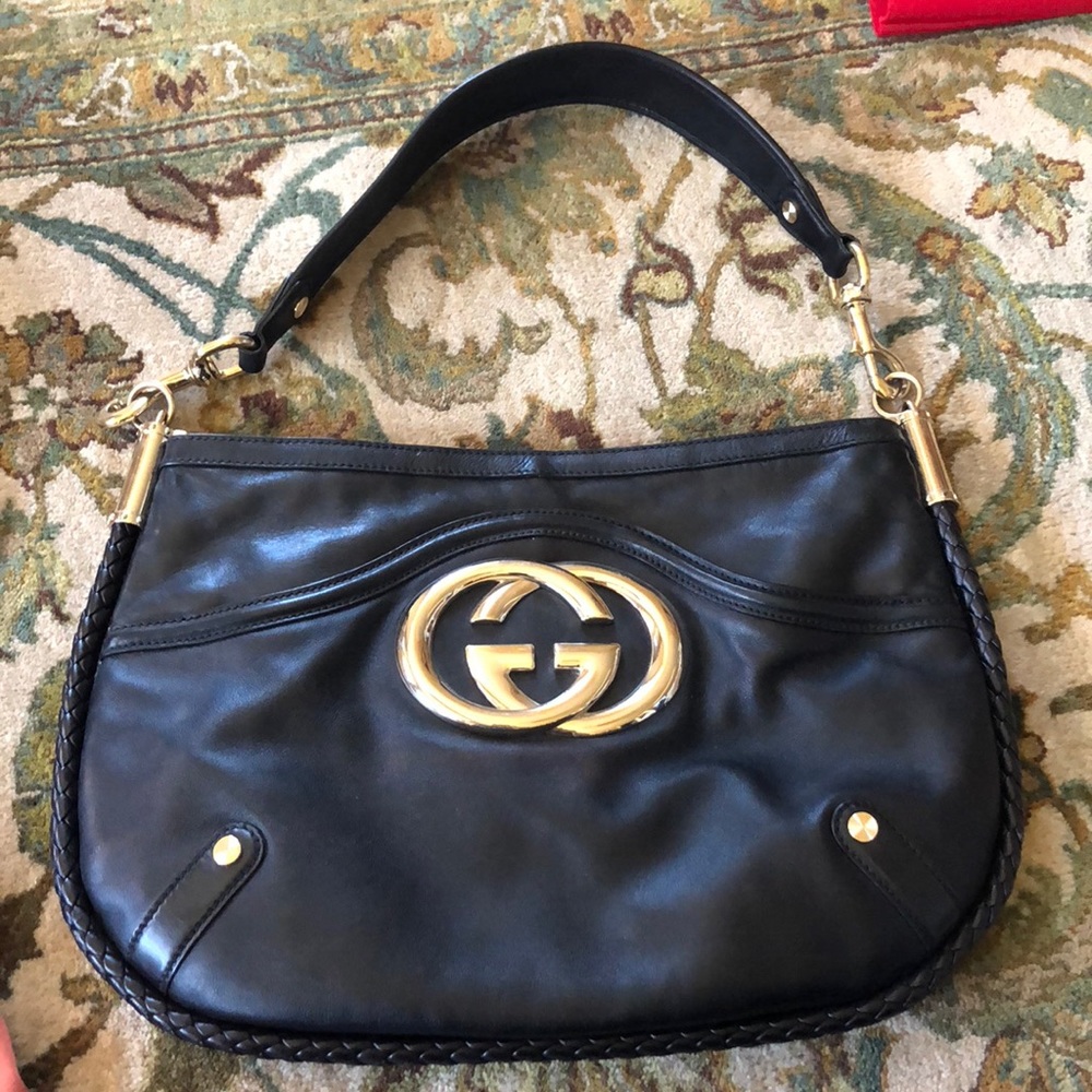 Black Gucci handbag
